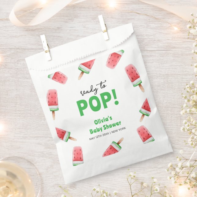 Wassermelone Ice Cream Popcicle Baby Dusche Geschenktütchen (Ausgeschnitten)