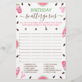 Wassermelone in einem Melone - Geburtstagskatterra