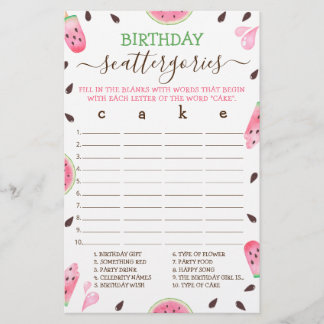 Wassermelone in einem Melone - Geburtstagskatterra