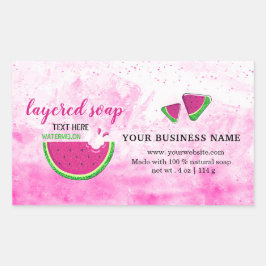 Wassermelone in Scheiben Rechteckiger Aufkleber