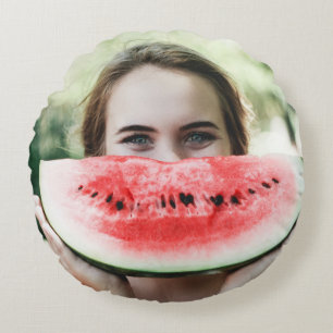 Wassermelone in Scheiben Rundes Kissen