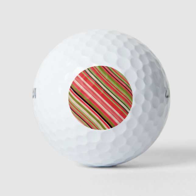 Wassermelone-Inspiriert Streifen Golfball (Vorderseite)