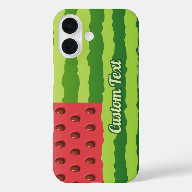 Wassermelone iPhone 16 Hülle (Rückseite)