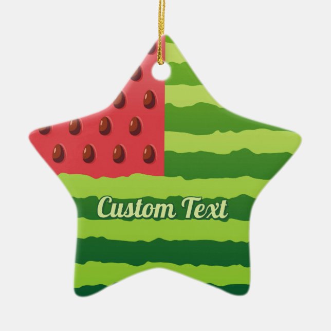 Wassermelone Keramik Ornament (Vorne)