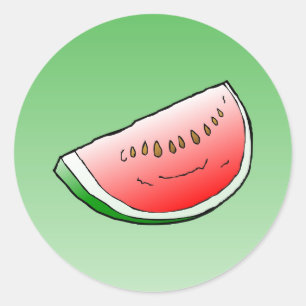 Wassermelone - Klassischer runder Aufkleber