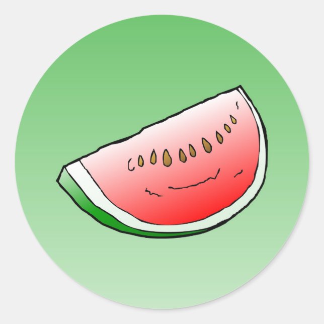 Wassermelone - Klassischer Rundkleber Runder Aufkleber (Vorderseite)