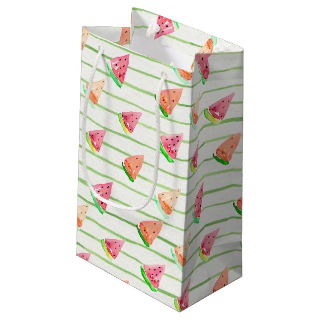 Wassermelone Kleine Geschenktüte (Rückseite Schrägansicht)