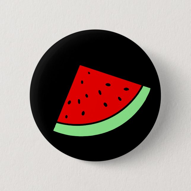 Wassermelone-Knopf (DUNKEL) Button (Vorderseite)