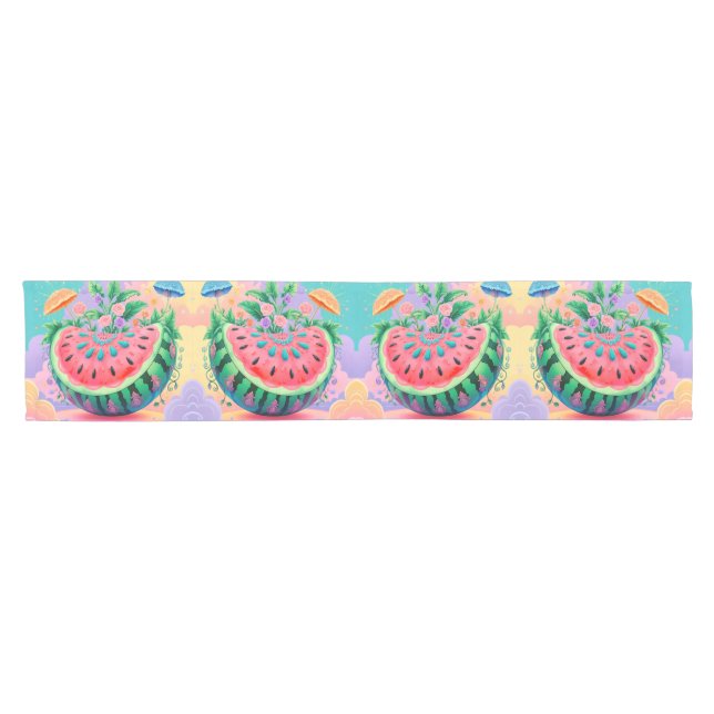 Wassermelone Kurzer Tischläufer (Horizontal)