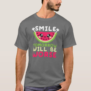 Wassermelone Lächeln lustig T-Shirt