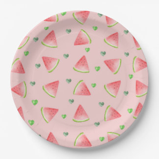 Wassermelone Liebe Pattern Pappteller