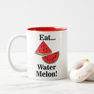 Wassermelone Lustige Sommerfrucht Zweifarbige Tasse