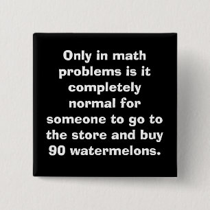 Wassermelone-Mathe-Knopf Button