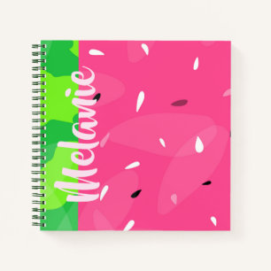 Wassermelone Melon Seeds Pink Green Personalisiert Notizbuch