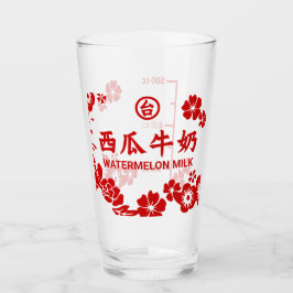 Wassermelone Milchglas Glas