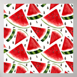 Wassermelone Minimalistisches Design Poster