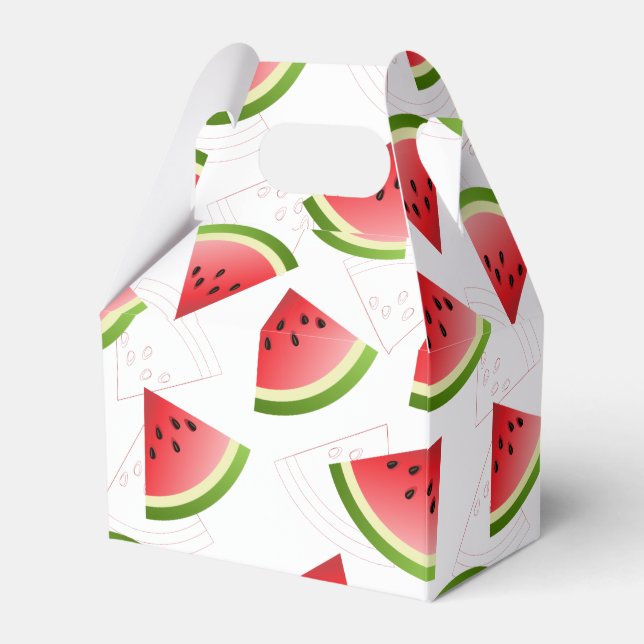 Wassermelone Minimalistisches Muster Geschenkschachtel (Vorderseite)