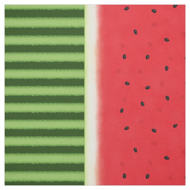 Wassermelone mit Rind & Peel (kleiner Maßstab) Stoff (Muster)