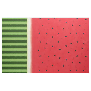 Wassermelone mit Schale & Rinde Stoff