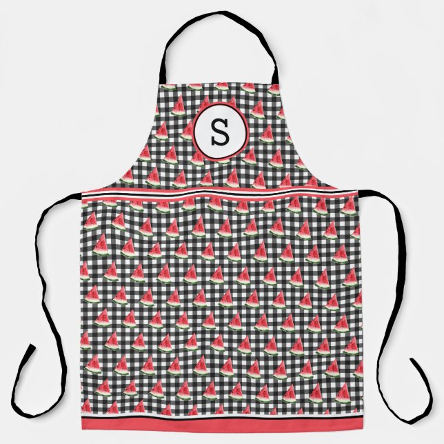 Wassermelone Monogrammiert Schürze (Vorderseite)