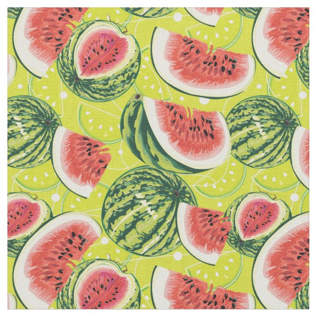 Wassermelone-Muster 2 Stoff (Nahaufnahme)