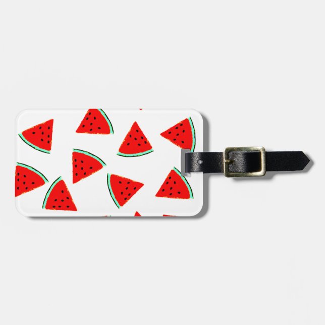 Wassermelone Muster Dreiecke Gepäckanhänger (Vorderseite horizontal)