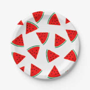 Wassermelone Muster Dreiecke Pappteller