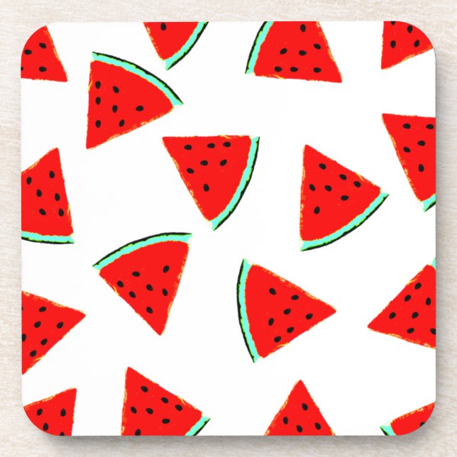 Wassermelone Muster Dreiecke Untersetzer (Vorderseite)