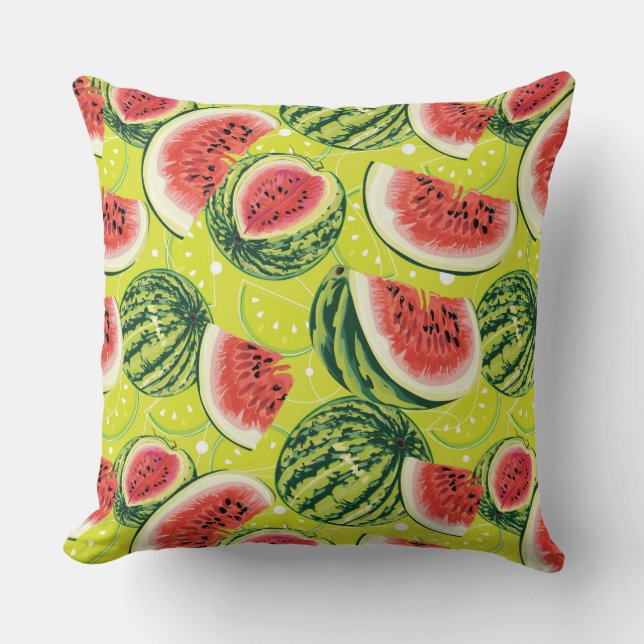 Wassermelone-Muster Kissen (Vorderseite)