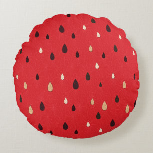 Wassermelone-Muster Rundes Kissen