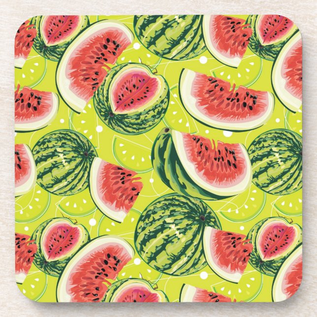 Wassermelone-Muster Untersetzer (Vorderseite)