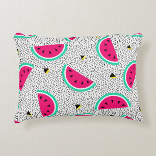 Wassermelone nahtlos Muster. Geometrischer Retrost Dekokissen