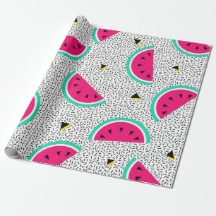 Wassermelone nahtlos Muster. Geometrischer Retrost Geschenkpapier