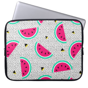 Wassermelone nahtlos Muster. Geometrischer Retrost Laptopschutzhülle