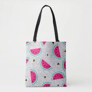 Wassermelone nahtlos Muster. Geometrischer Retrost Tasche