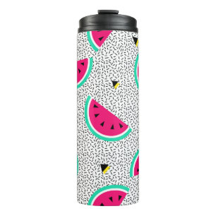 Wassermelone nahtlos Muster. Geometrischer Retrost Thermosbecher