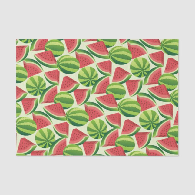 Wassermelone - nahtloser Hintergrund Seidenpapier (Vorderseite)