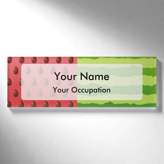 Wassermelone Namenschild (Vorderseite)