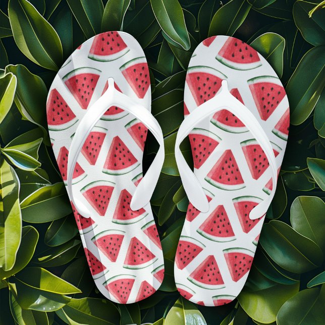 Wassermelone Niedlich Rosa Sommerfrüchte Flip Flops (Von Creator hochgeladen)