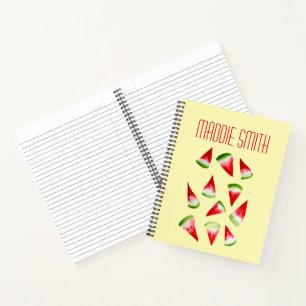 Wassermelone niedliche Früchte Notizbuch
