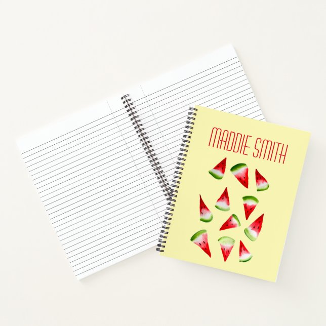 Wassermelone niedliche Früchte Notizbuch (Innenseite)
