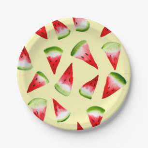 Wassermelone niedliche Früchte Pappteller