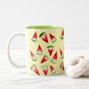 Wassermelone niedliche Früchte Zweifarbige Tasse