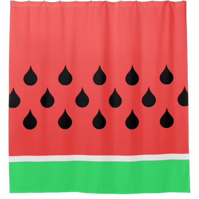 Wassermelone Obstschale Sommer Duschvorhang (Vorderseite)