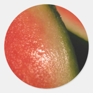 Wassermelone ohne Saatgut Runder Aufkleber