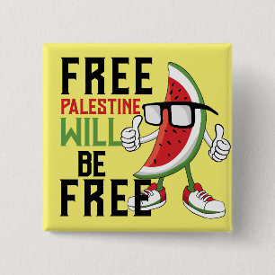 Wassermelone Palästina Freiheit Button