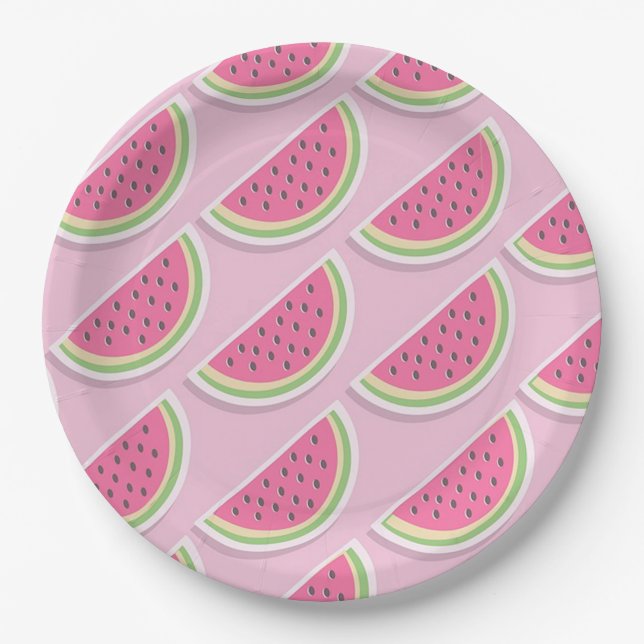 Wassermelone Pappteller (Vorderseite)