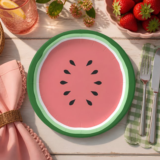 Wassermelone Pappteller (Von Creator hochgeladen)