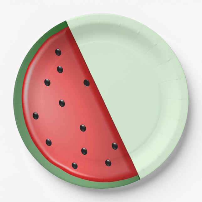 Wassermelone Pappteller (Vorderseite)