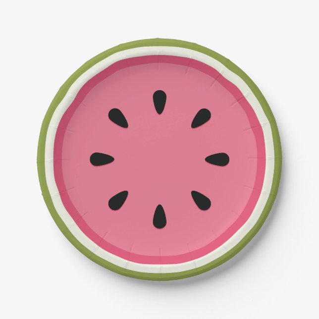 Wassermelone Pappteller (Vorderseite)